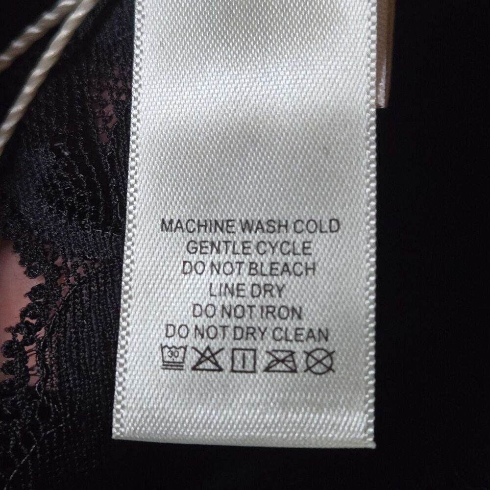 Free People x We Are HAH Women's Small Black Reversible Lacey Bodysuit NWT - Picture 11 of 14